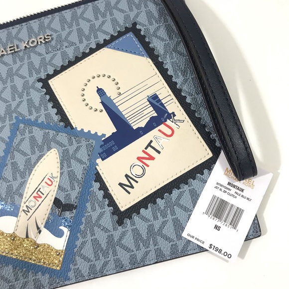 MICHAEL KORS Bag Pouch Wallet Set Blue - Picture 3 of 4